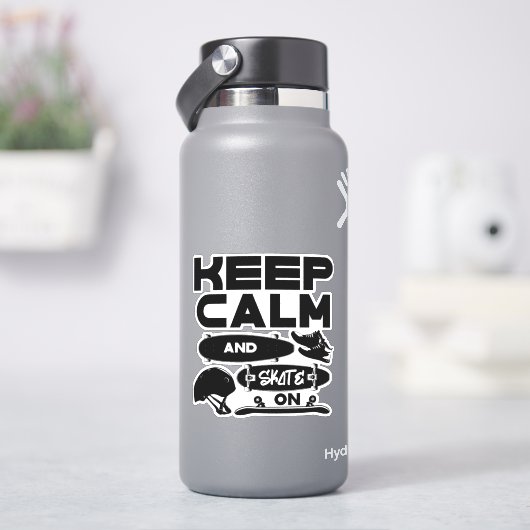 4保インチキスカットビニールシールのCalm Skate シール (HydroFlask)