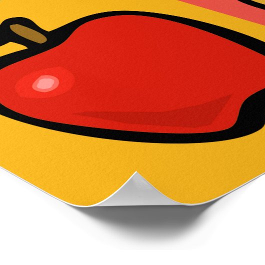 4個のリンゴ ポスター (角)