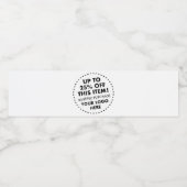 4個セット オーダーメイド ウォーターボトルラベル 25%オフ 大量購入割引 ペットボトルラベル (シングルラベル)