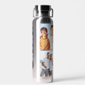 4兄弟のための写真ユニークコラージュの贈り物 ウォーターボトル (背面)