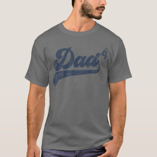 4児のパパ ダッド4 お父さん 4人きょうだい 第4の父 Tシャツ