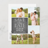 4写モダン真のコラージュを保存クラシックする 案内ポストカード (正面/裏面)