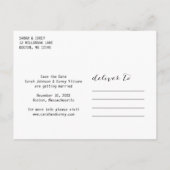 4写モダン真のコラージュを保存クラシックする 案内ポストカード (裏面)