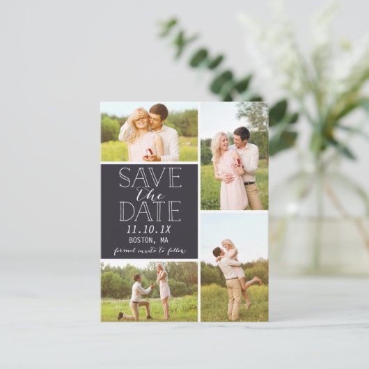 4写モダン真のコラージュを保存クラシックする 案内ポストカード (スタンド正面)