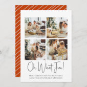 4写真ああ何おもしろいクリスマステンプレート シーズンカード (正面/裏面)