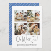 4写真ああ何おもしろいクリスマステンプレート シーズンカード (正面/裏面)