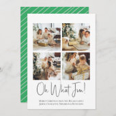 4写真ああ何おもしろいクリスマステンプレート シーズンカード (正面/裏面)