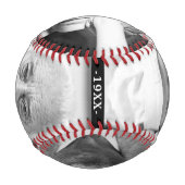 4写真のコラージュと日付 | Fanthers Dayパパ記念 野球ボール (正面)