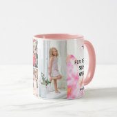 4写真のコラージュのカスタムな文字の母の日の抽象芸術 マグカップ (正面右)