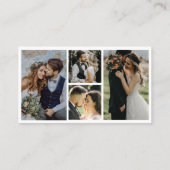 4写真のコラージュ結婚フォトグラファーQRコード 名刺 (裏面)