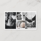 4写真のコラージュ結婚フォトグラファーQRコード 名刺 (裏面)