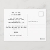 4写真の新しい自宅住所の変更のお知らせ ポストカード (裏面)