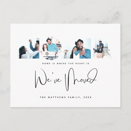 4写真の新しい自宅住所の変更のお知らせ ポストカード (正面)