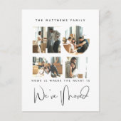 4写真の新しい自宅住所の変更のお知らせ ポストカード (正面)