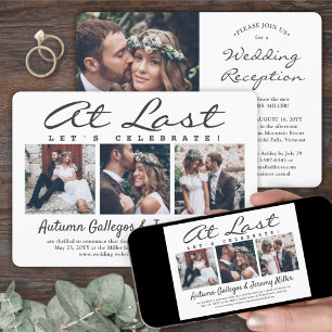 4写真の最後の結婚お祝い結婚 招待状