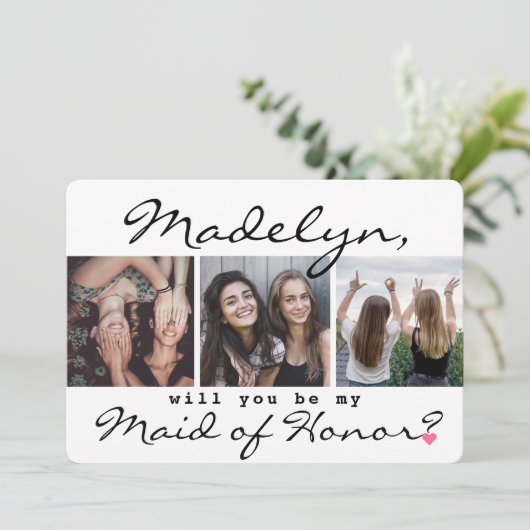 4写真は私の提案であるメイド・オブ・オーナー(花嫁付き添い人) 招待状 (スタンド正面)