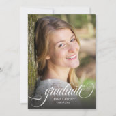 4写真エレガント書道台本の卒業 招待状 (正面)