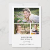 4写真エレガント書道台本の卒業 招待状 (裏面)