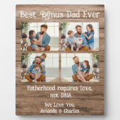 4写真カスタムコラージュパパ父親の日ウッド フォトプラーク (正面)