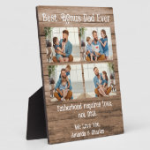 4写真カスタムコラージュパパ父親の日ウッド フォトプラーク (側面)