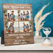 4写真カスタムコラージュパパ父親の日ウッド フォトプラーク (側面)