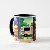 4写真キャンプトレーラリラックスーのシーンコーヒーmu マグカップ (正面左)