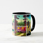 4写真キャンプトレーラリラックスーのシーンコーヒーmu マグカップ (正面右)