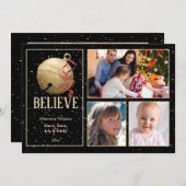 4写真クリスマスジンルベル シーズンカード (正面/裏面)