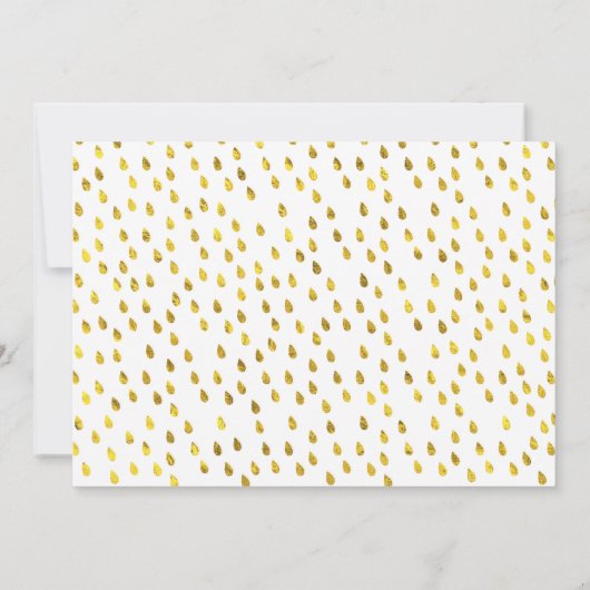 4写真グラマー照明金ゴールド雨の日付を保存 セーブザデート (裏面)