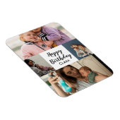 4写真コラージスクリプトパーソナライズされた誕生日 マグネット (右側)