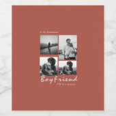 4写真コラージフォーエバーボーイズバレンタイン ワインラベル (シングルラベル)