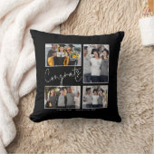 4写真コラージュおめでとう大学院友ブラック クッション (ブランケット)