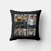 4写真コラージュおめでとう大学院友ブラック クッション (裏面)