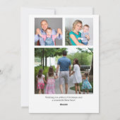 4写真コラージュのクリスマスジョイファミリー シーズンカード (裏面)