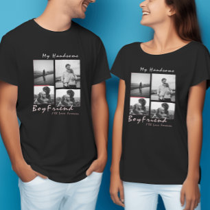 4写真コラージュ永遠ボーイフレンドのバレンタインデー Tシャツ