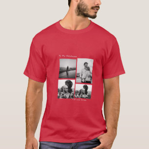 4写真コラージュ永遠ボーイフレンドのバレンタインデー Tシャツ