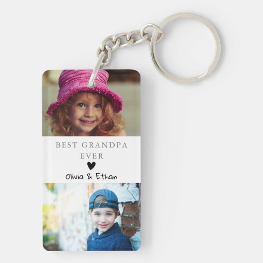 4写真コラージュ私たちは今まで最高のより愛 キーホルダー (裏面)