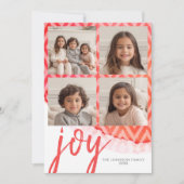 4写真ジョイMerry Christmas Water color red シーズンカード (正面)