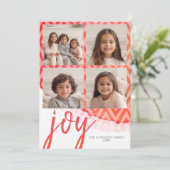 4写真ジョイMerry Christmas Water color red シーズンカード (スタンド正面)