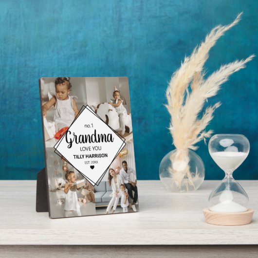 4写真スタイリッシュコラージュ | No 1おばあちゃんのプラーク フォトプラーク (側面)