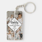 4写真スタイリッシュコラージュ | No 1パパ キーホルダー (裏面)