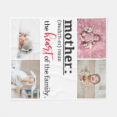 4写真テンプレートマザー定義保管 フリースブランケット (正面(横))