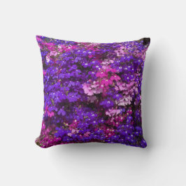 4写真テンプレート花紫ピンクギフトスロー クッション