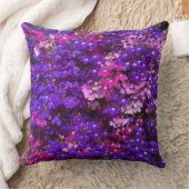 4写真テンプレート花紫ピンクギフトスロー クッション (ブランケット)