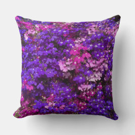 4写真テンプレート花紫ピンクギフトスロー クッション