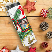 4写真テンプレート赤と緑のクリスマス タンブラー
