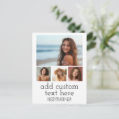 4写真テンプレート(2行文字) ポストカード (スタンド正面)