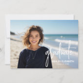 4写真トレンディーモダン卒業 招待状 (正面)