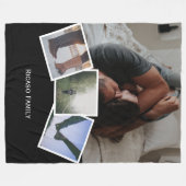 4写真パーソナライズされたの色を変クリック更カスタマイズする フリースブランケット (正面(横))