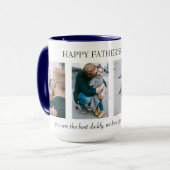 4写真パーソナライズされたコラージュ父の日の贈り物 マグカップ (正面左)